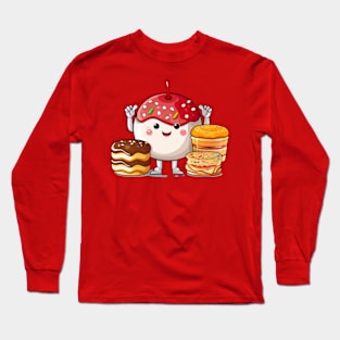 Donut kawaii  junk food T-Shirt cute  funny Long Sleeve T-Shirt